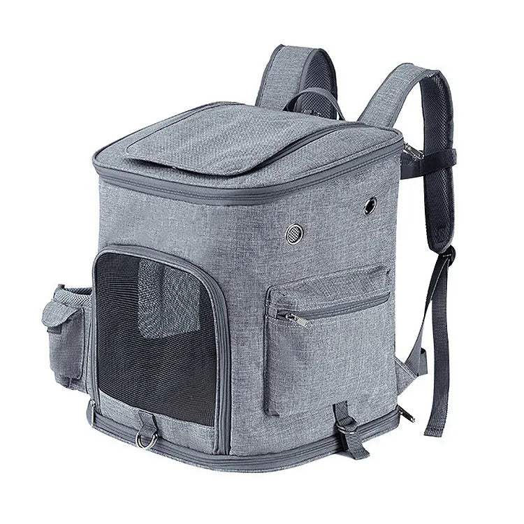 Collapsible Pet Carrier Backpack – Lightweight Foldable Travel Bag with Mesh Windows