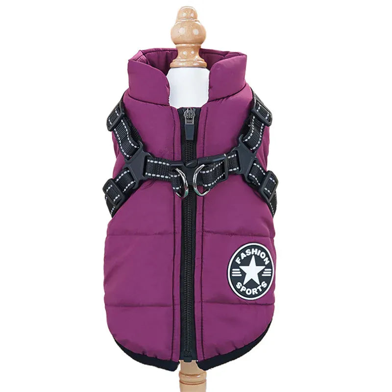 Cotton Pet Chest & Back Vest - Thick Warm Winter Coat for Dogs & Cats