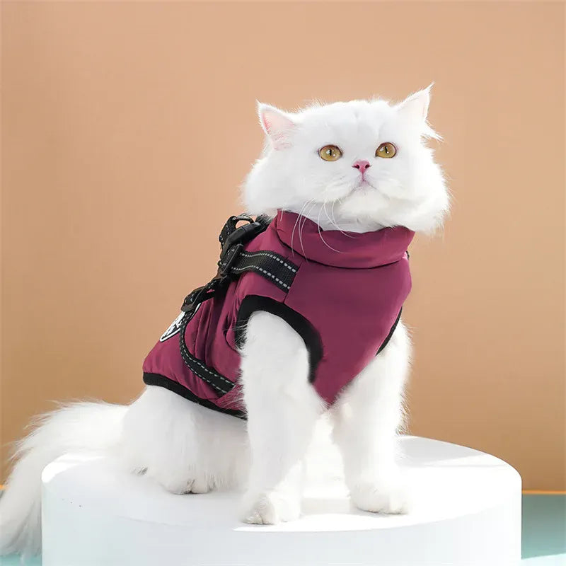 Cotton Pet Chest & Back Vest - Thick Warm Winter Coat for Dogs & Cats