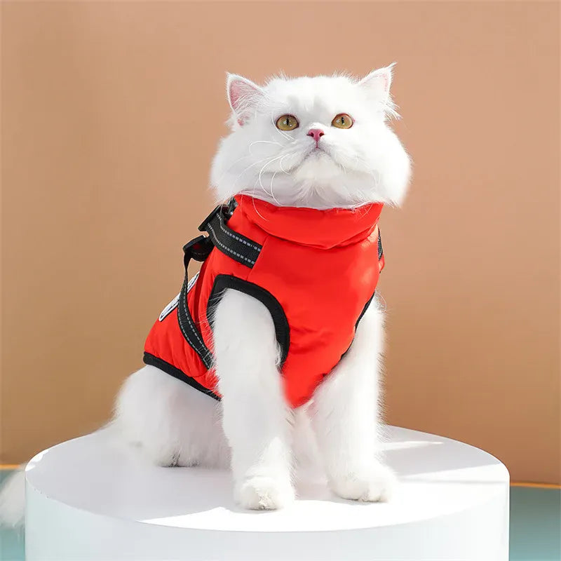 Cotton Pet Chest & Back Vest - Thick Warm Winter Coat for Dogs & Cats