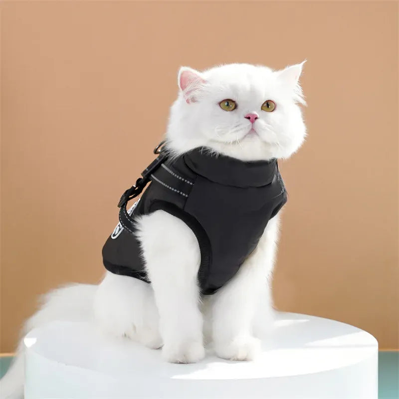 Cotton Pet Chest & Back Vest - Thick Warm Winter Coat for Dogs & Cats