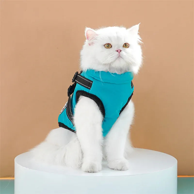 Cotton Pet Chest & Back Vest - Thick Warm Winter Coat for Dogs & Cats