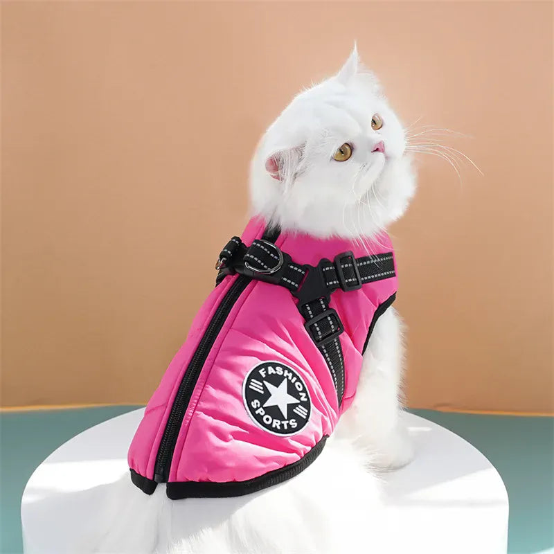Cotton Pet Chest & Back Vest - Thick Warm Winter Coat for Dogs & Cats