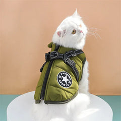 Cotton Pet Chest & Back Vest - Thick Warm Winter Coat for Dogs & Cats
