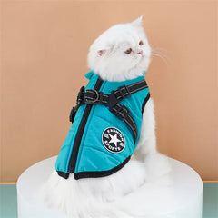 Cotton Pet Chest & Back Vest - Thick Warm Winter Coat for Dogs & Cats