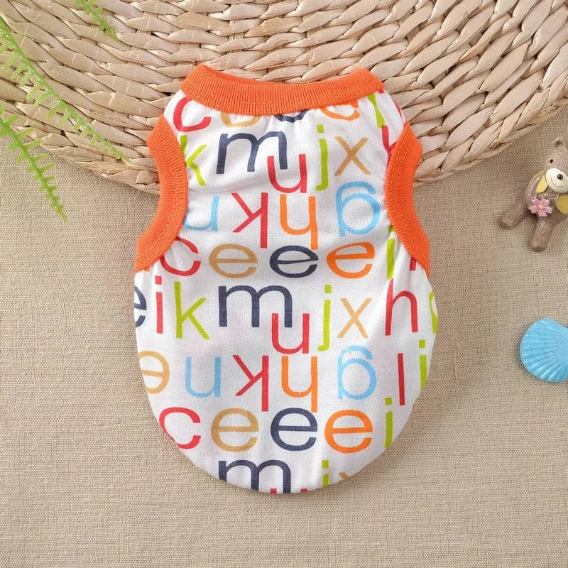 Cotton Vest Dogs Clothes For Small Dogs Chihuahua Clothes Summer Animals Cartoon Vest Dog T-Shirt For Small Dog Medium Yorkshire