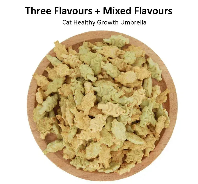 Crispy Cat Biscuits | Salmon, Chicken & Tuna Snacks | Nutritious Catnip & Fish Treats | Healthy & Easy-to-Eat Cat Snacks