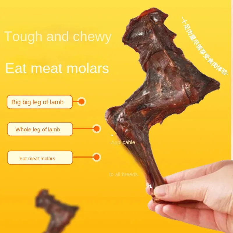 Crispy Dried Lamb Leg Bones - Dental Health Dog Chews for Adult Dogs & Puppies