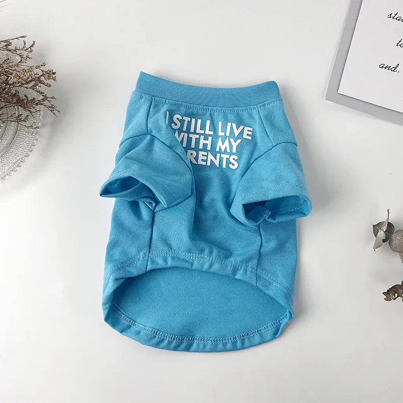 Cute Dog T-Shirt - Comfortable Cotton Apparel for Small & Large Dogs