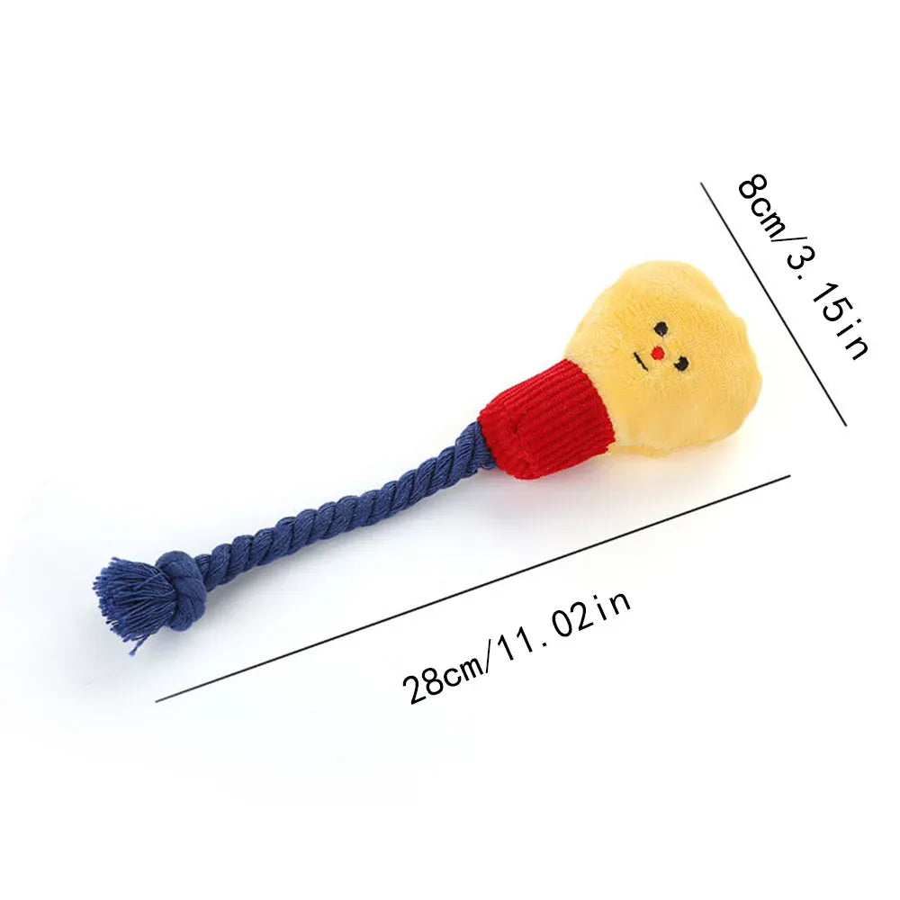 Cute Light Bulb Plush Dog Toy | Squeaky Chew Toy for Dogs & Cats | Durable Soft Plush Pet Toy for Puppies