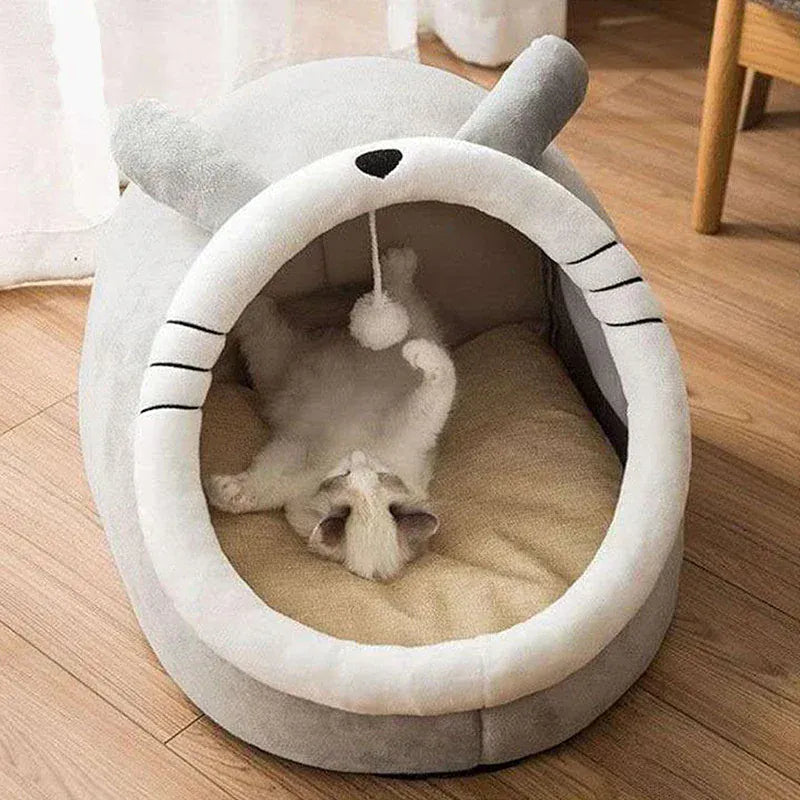 Deep Sleep Cat Bed - Cartoon Foldable Removable Washable Pet Sleeping Bag
