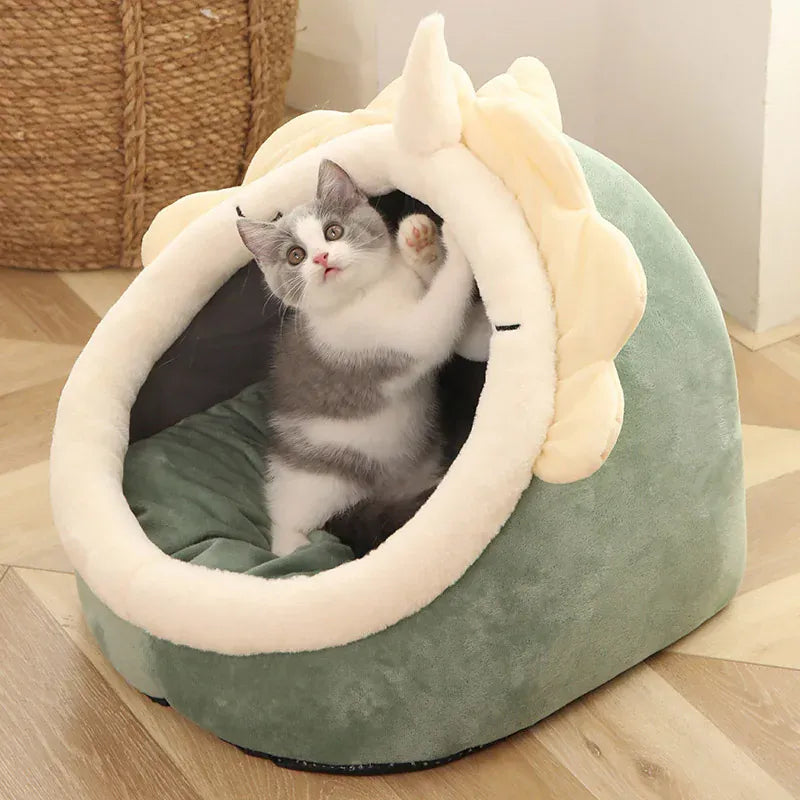 Deep Sleep Cat Bed - Cartoon Foldable Removable Washable Pet Sleeping Bag