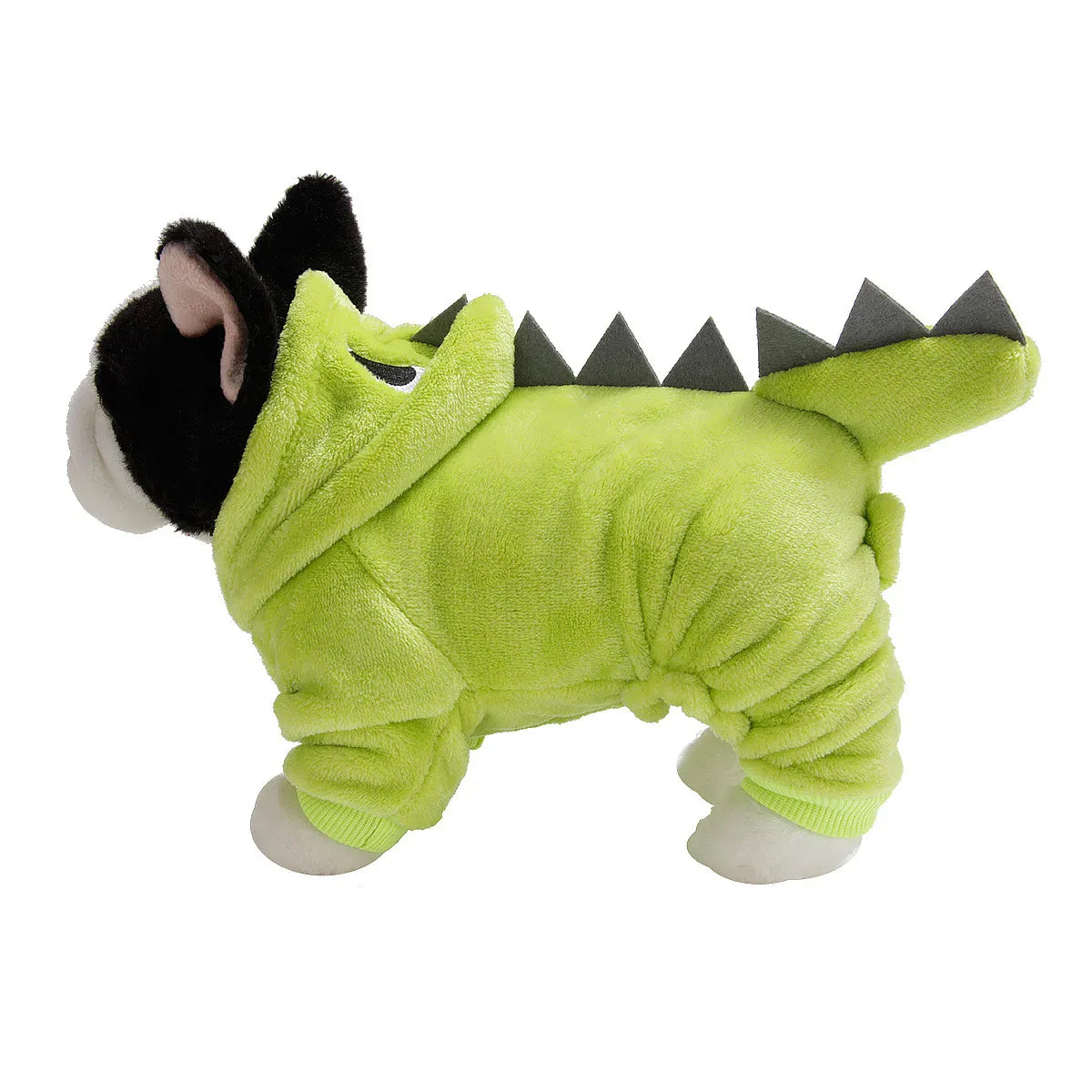 Dinosaur Dog Pajamas - Flannel Costume for Small Dogs & French Bulldogs