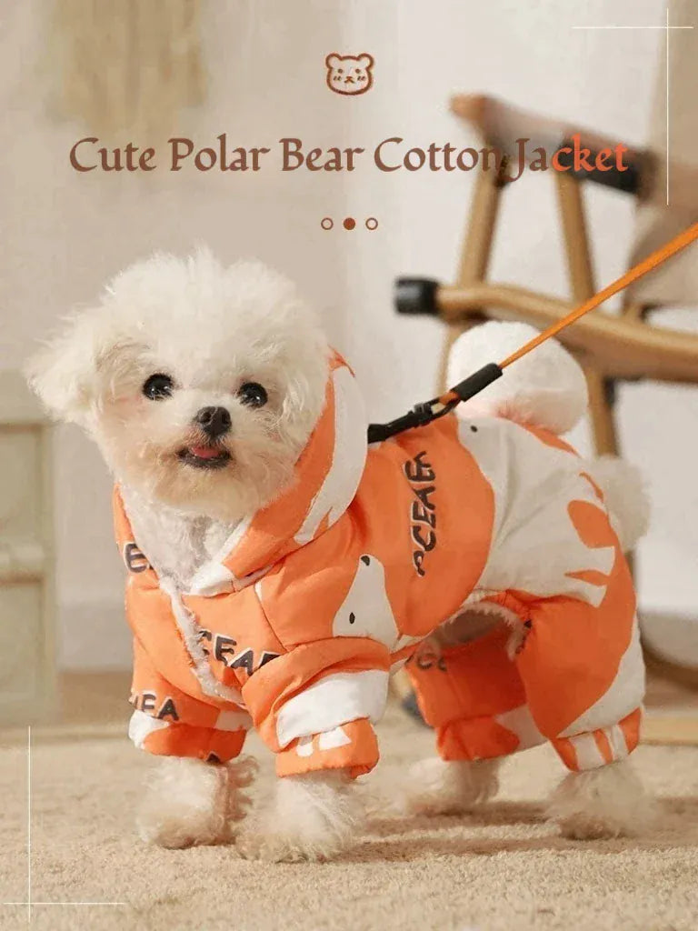 Dog Autumn Winter Clothing | Waterproof Puppy Coat | Warm Four-Legged Outdoor Dog Jacket