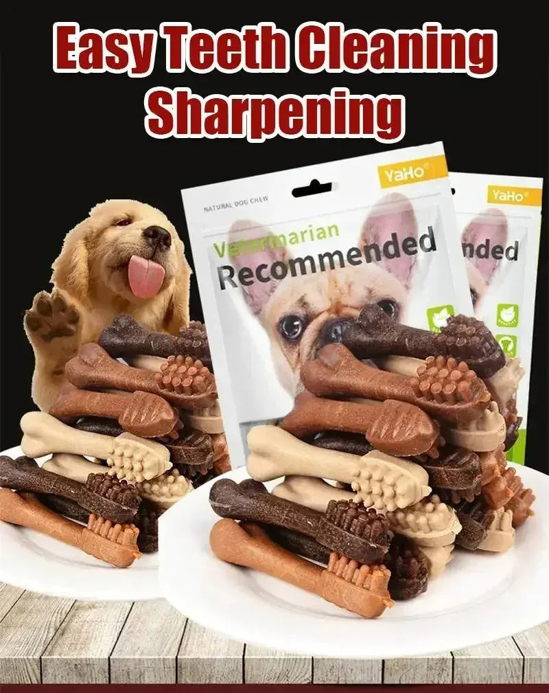Dog Bruxism Toothbrush Bone Treats | Healthy Dental Chews for Puppies & Adult Dogs | Natural Nutrition & Training Rewards