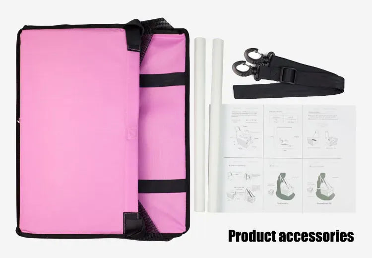 Dog Car Booster Seat - Foldable Travel Safety Seat for Small & Medium Dogs