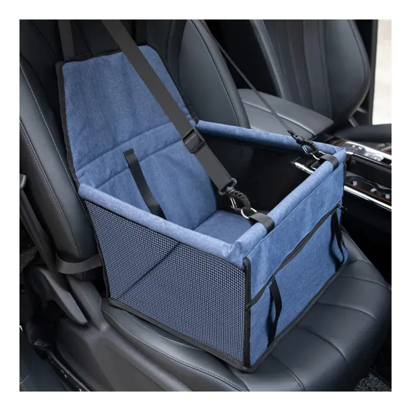Dog Car Booster Seat - Foldable Travel Safety Seat for Small & Medium Dogs