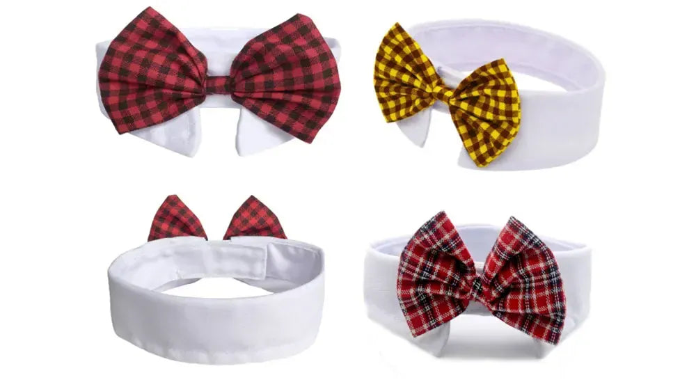 Dog Cat Tuxedo Collar - Wedding Bow Tie Pet Accessory for Special Occasions