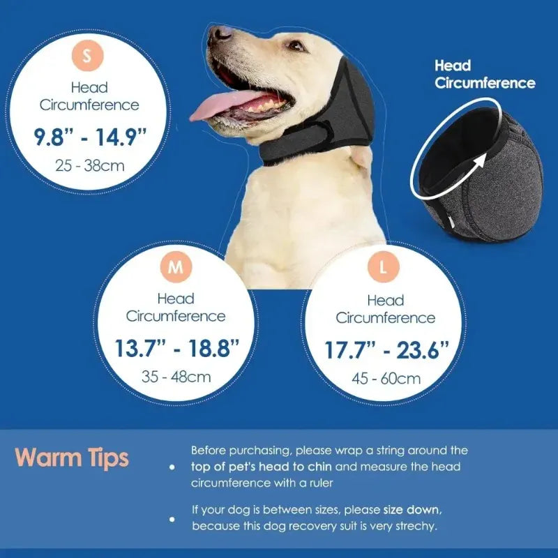 Dog Ear Muffs Hood - Waterproof Noise Cancelling for Swimming & Grooming