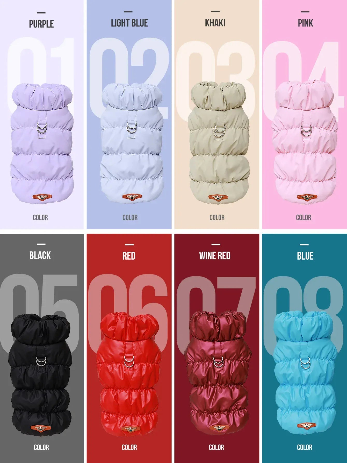 Dog Jacket for Autumn & Winter | 3-Layer Thick Warm Coat for Small & Medium Dogs – Poodle, Teddy, Yorkie Outerwear