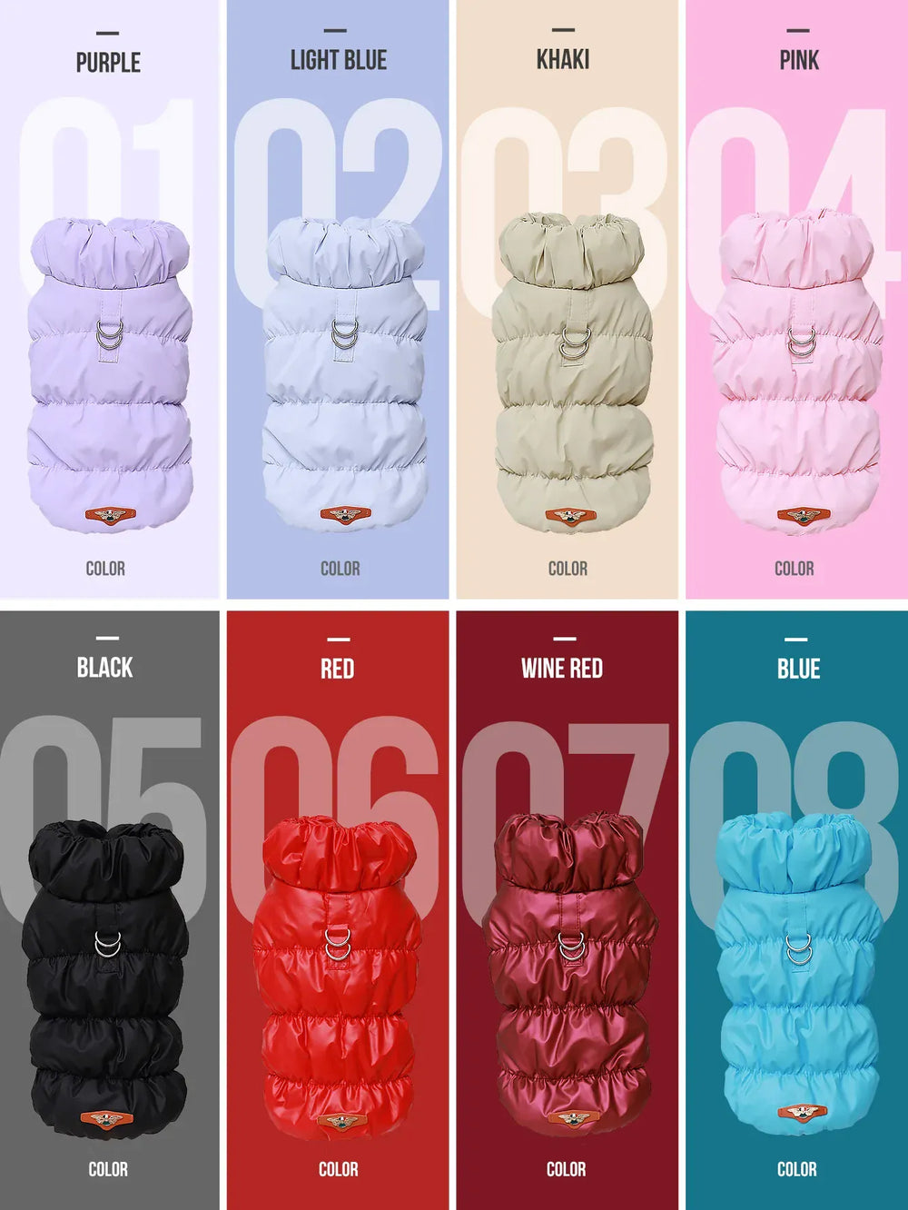 Dog Jacket for Autumn & Winter | 3-Layer Thick Warm Coat for Small & Medium Dogs – Poodle, Teddy, Yorkie Outerwear