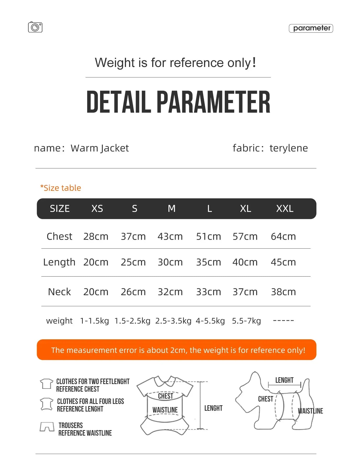 Dog Jacket for Autumn & Winter | 3-Layer Thick Warm Coat for Small & Medium Dogs – Poodle, Teddy, Yorkie Outerwear