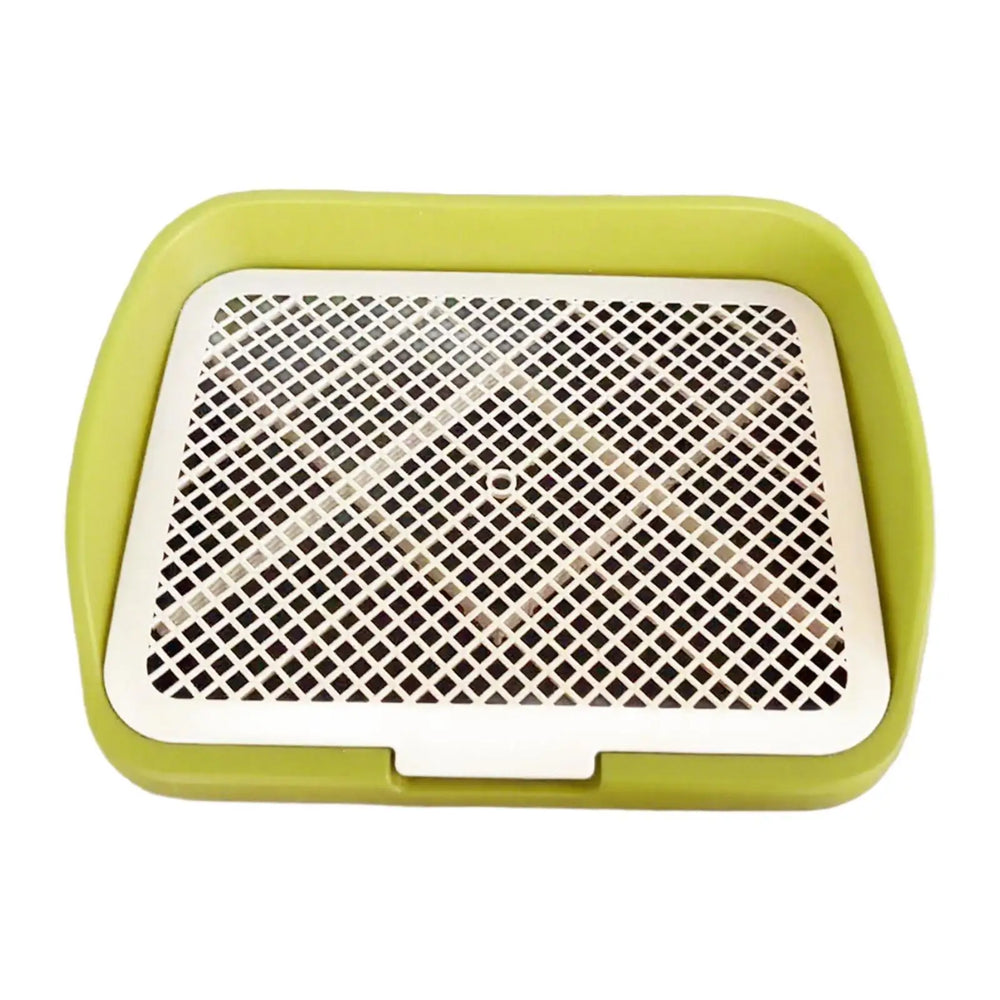 Dog Litter Box with Post - Indoor Potty Tray for Small Medium Dogs