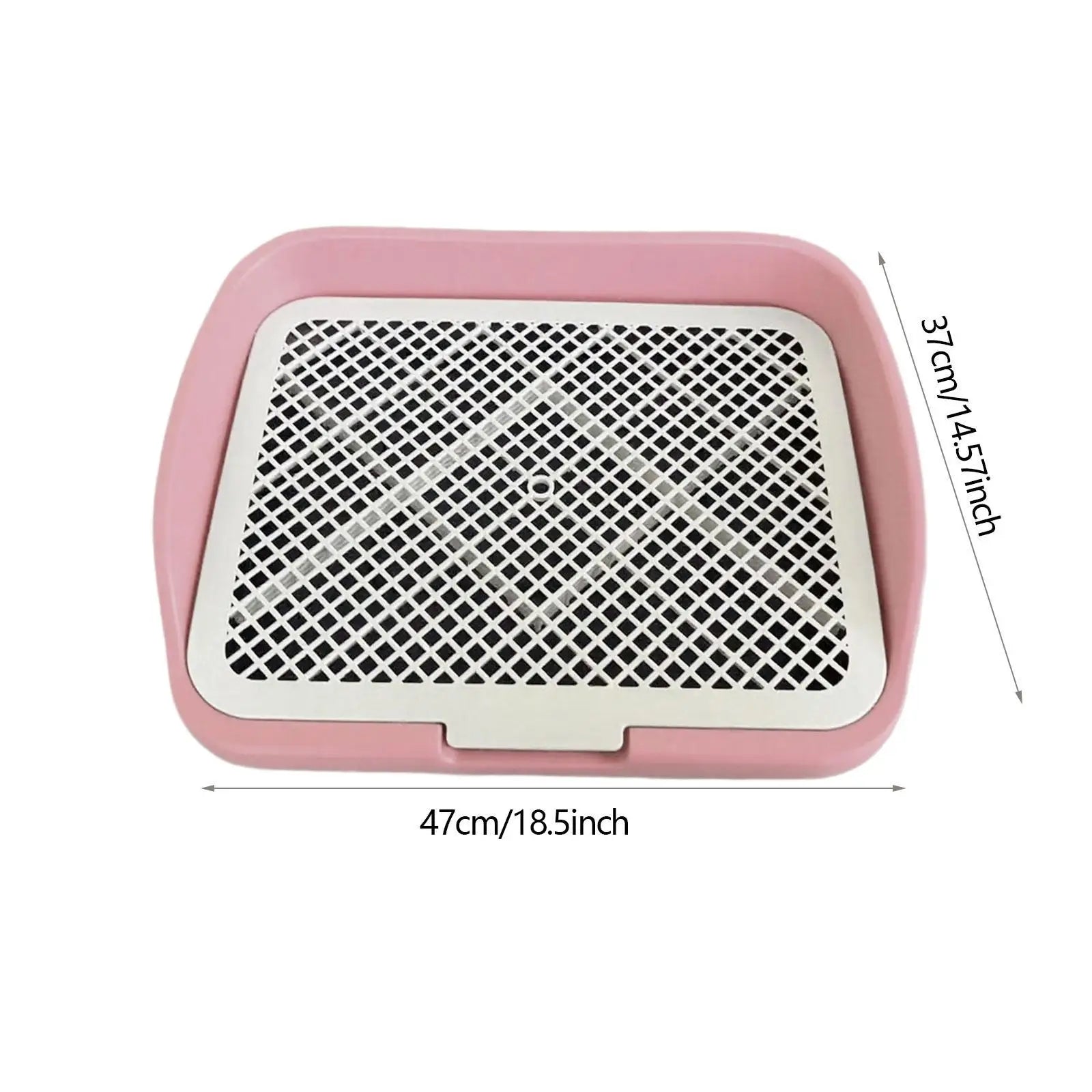 Dog Litter Box with Post - Indoor Potty Tray for Small Medium Dogs
