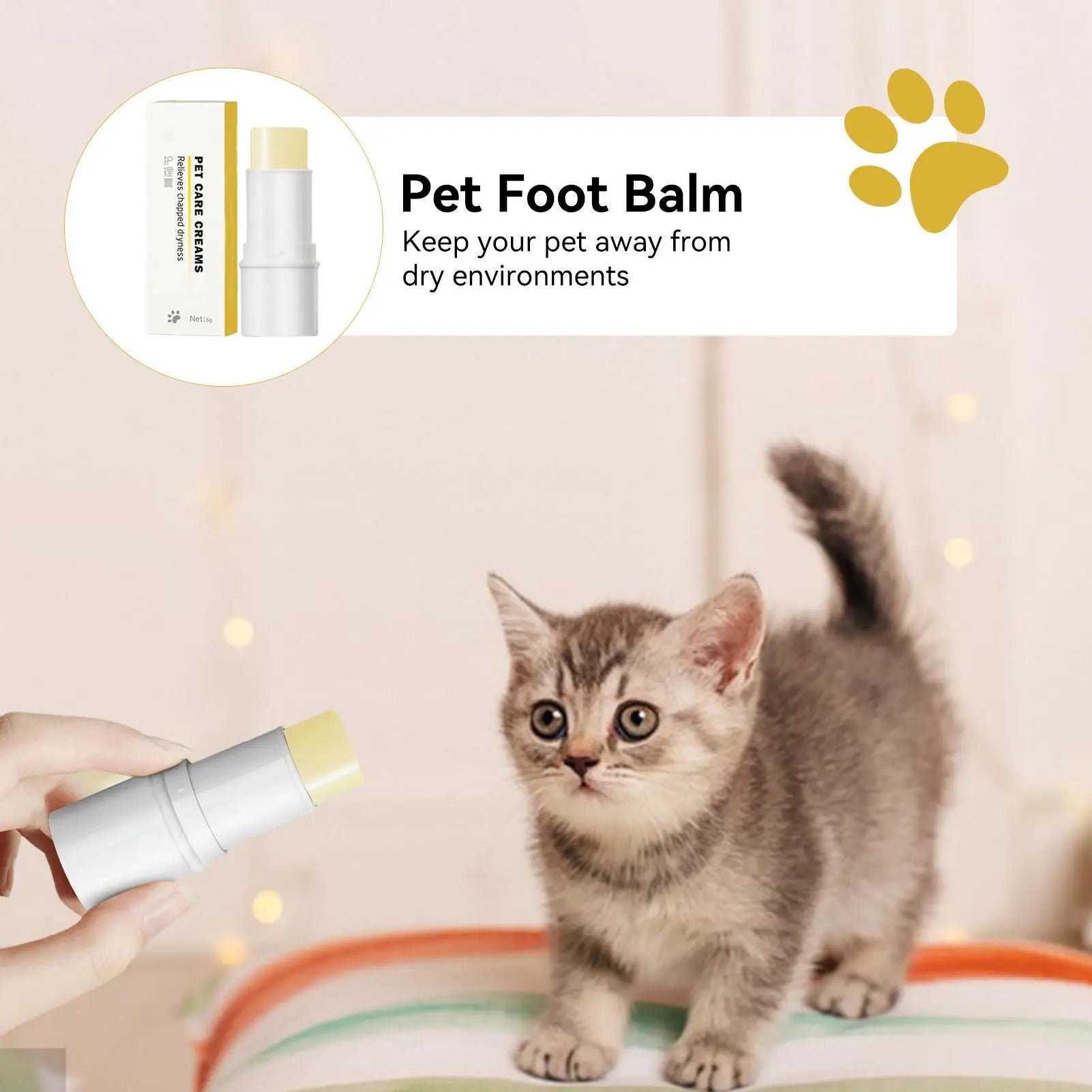 Dog Nose & Paw Balm – Moisturizing Paw Cream for Dogs & Cats, Cracked Nose & Paws Repair, Pet Feet Relief & Protection