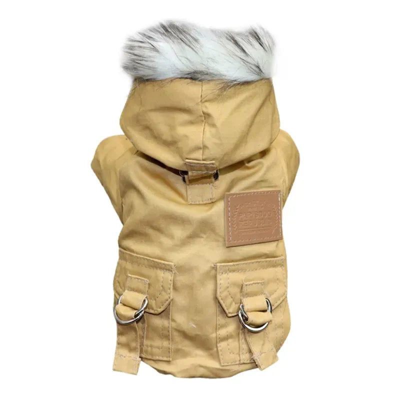 Dog Outdoor HikiDog Outdoor Autumn Winter Warm Hoodie Coat – Fashionable Pet Jacket for Small & Medium DogsAutumn Winter Warm Clothes With Hoodie Fashionable Design Coats Comfortable Polyester Cotton Jacket for Petng