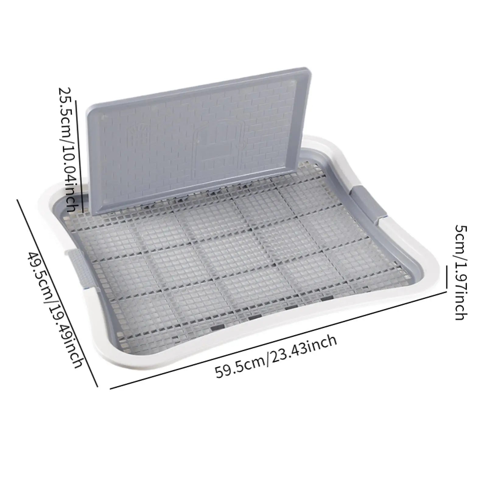 Dog Potty Tray with Post - Indoor Training Toilet for Dogs & Cats