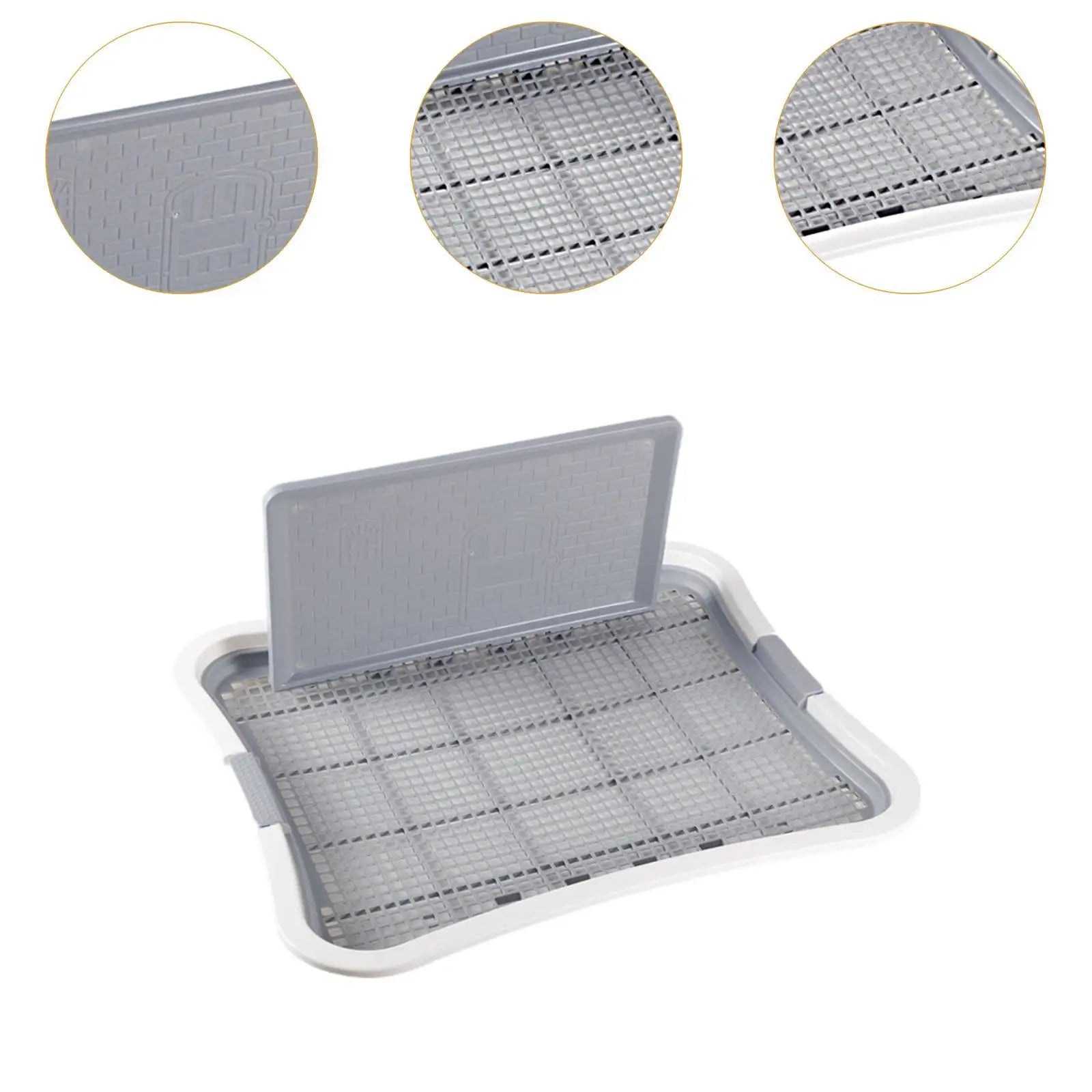 Dog Potty Tray with Post - Indoor Training Toilet for Dogs & Cats