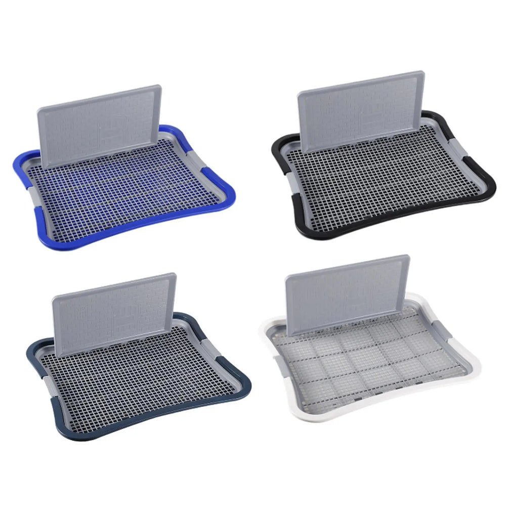 Dog Potty Tray with Post - Indoor Training Toilet for Dogs & Cats