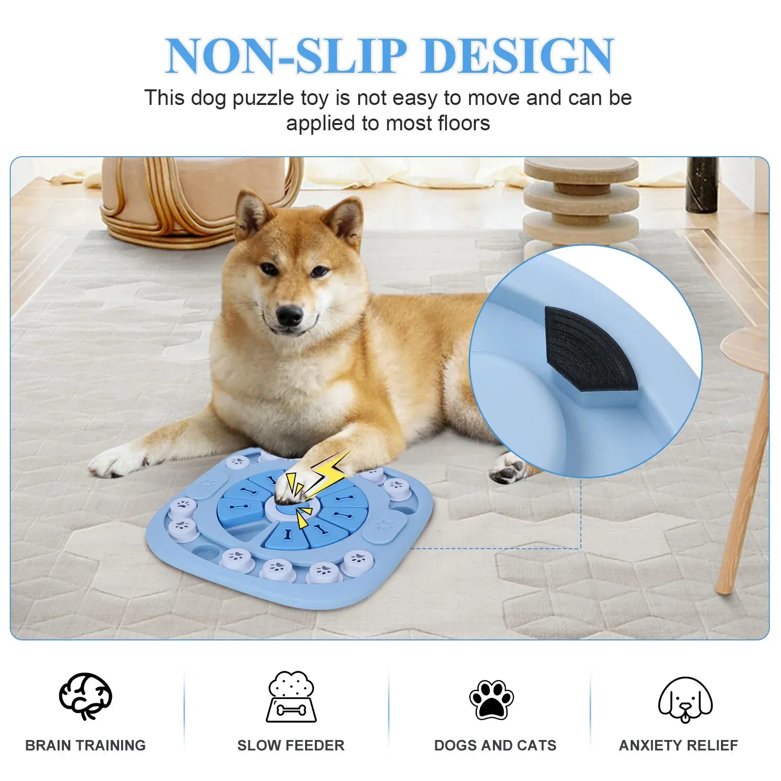 Dog Puzzle Toys | Interactive Treat Dispensing Toys for Dogs | Educational Slow Feeder for Small, Medium & Large Dogs
