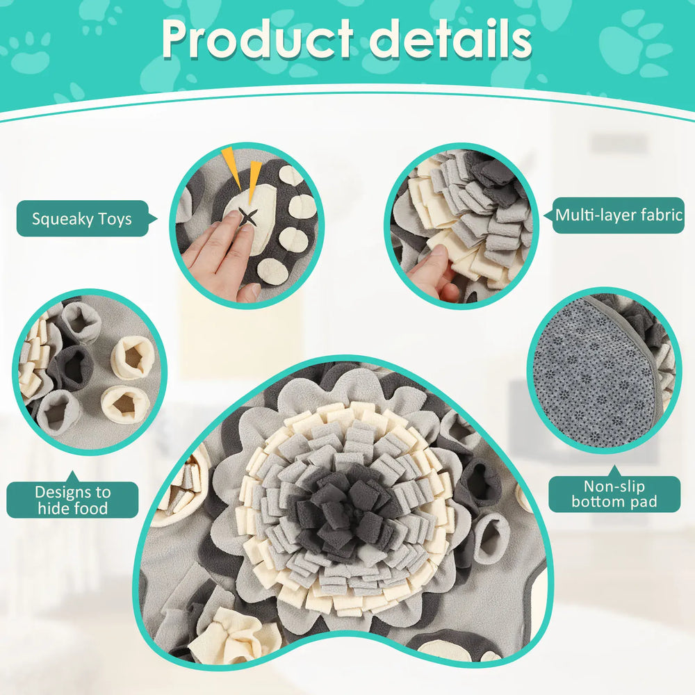 Dog Snuffle Mat | Interactive Pet Toy & Feeding Mat | Natural Sniff & Treat Dispenser for Dogs