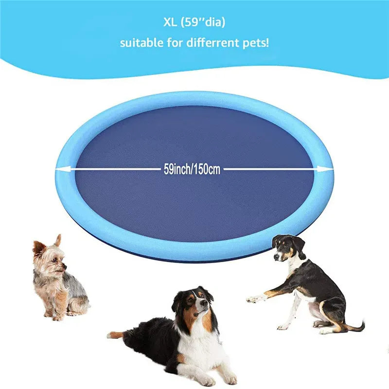 Dog Splash Pad - Inflatable Spray Mat Outdoor Cooling Pool for Pets