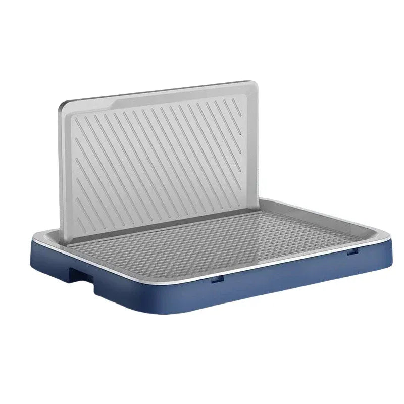Dog Toilet with Baffle - Anti-Splash Potty Training Pan with Removable Net, Puppy Litter Box for Small Pets and Dogs