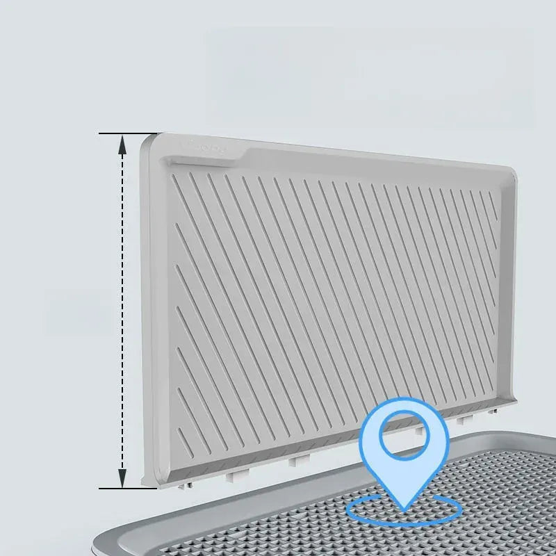 Dog Toilet with Baffle - Anti-Splash Potty Training Pan with Removable Net, Puppy Litter Box for Small Pets and Dogs