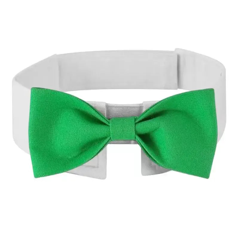 Dog Tuxedo Bow Tie - Adjustable Formal Collar for Weddings & Photos