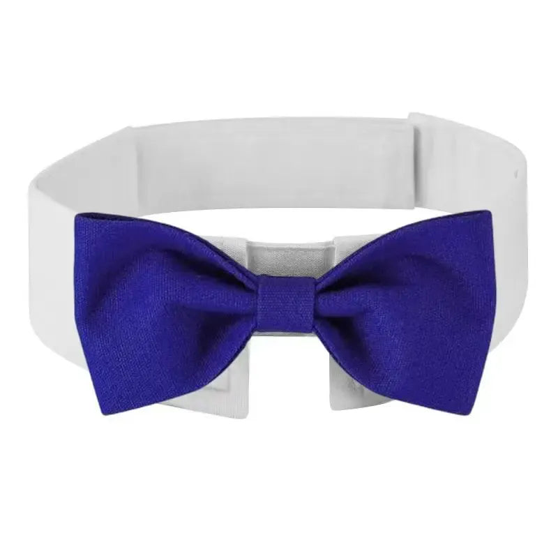 Dog Tuxedo Bow Tie - Adjustable Formal Collar for Weddings & Photos