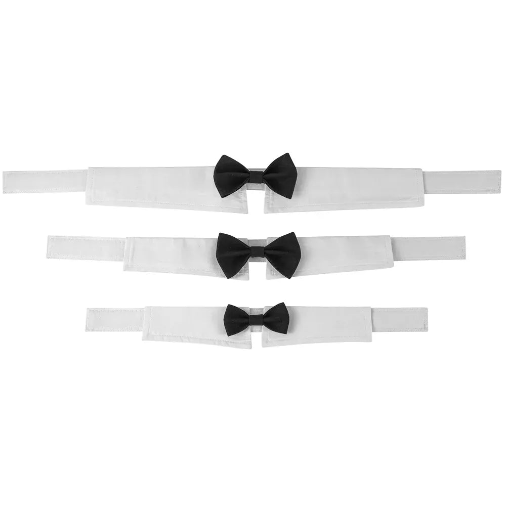 Dog Tuxedo Bow Tie - Adjustable Formal Collar for Weddings & Photos