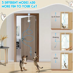 Door HanginDoor Hanging Auto-Rebound Cat Toy | Retractable Kitten Teaser with 3 Colorful Mice | Interactive Indoor Cat Exercise Toyg Auto-Rebound Cat Toy, Retractable Kitten Teaser with 3 Colorful Mice, Interactive Pet Play Toy for Indoor Cats