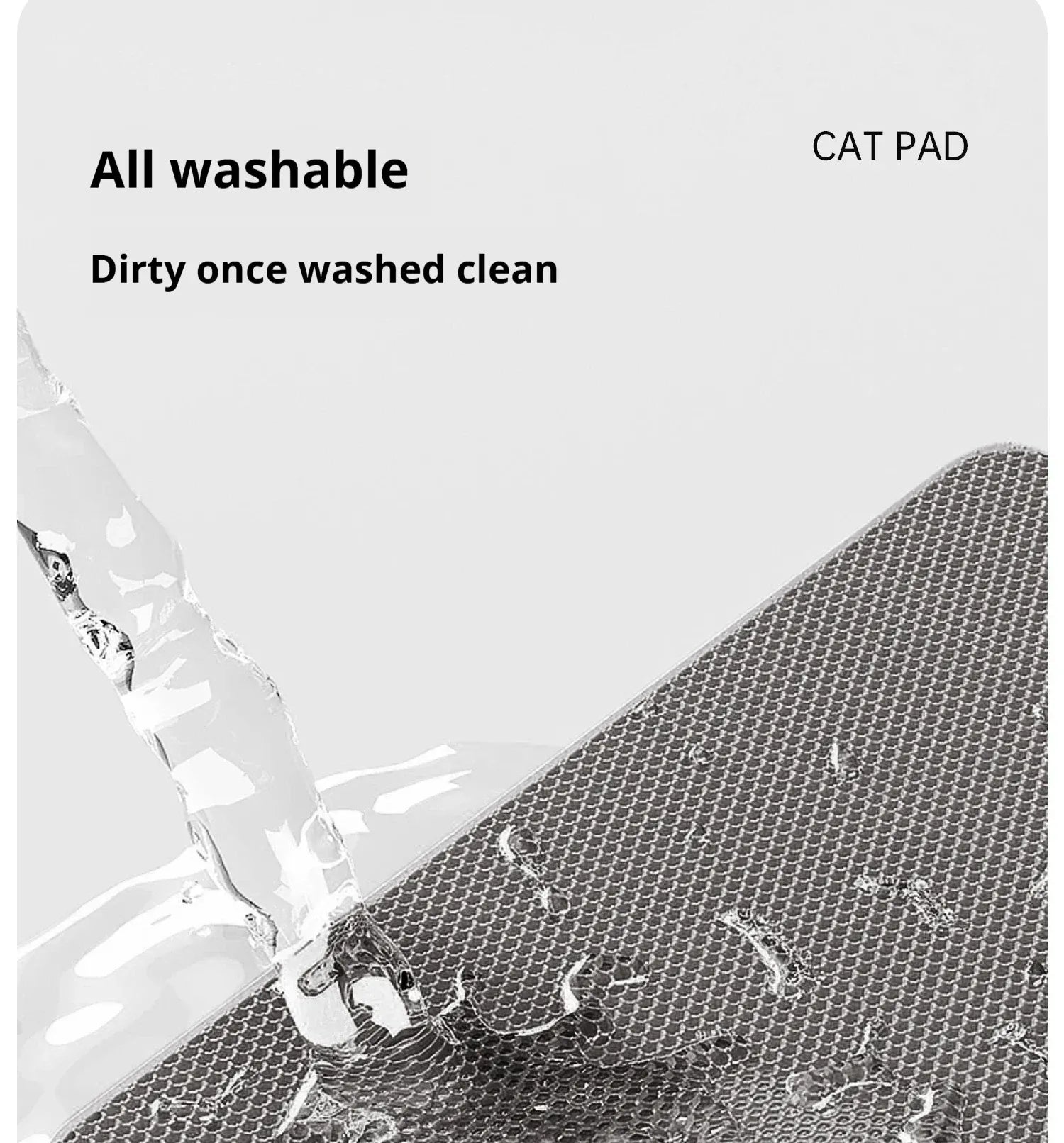 Double Layer Cat Litter Mat - Waterproof Washable Litter Trapper with Non-Slip Base