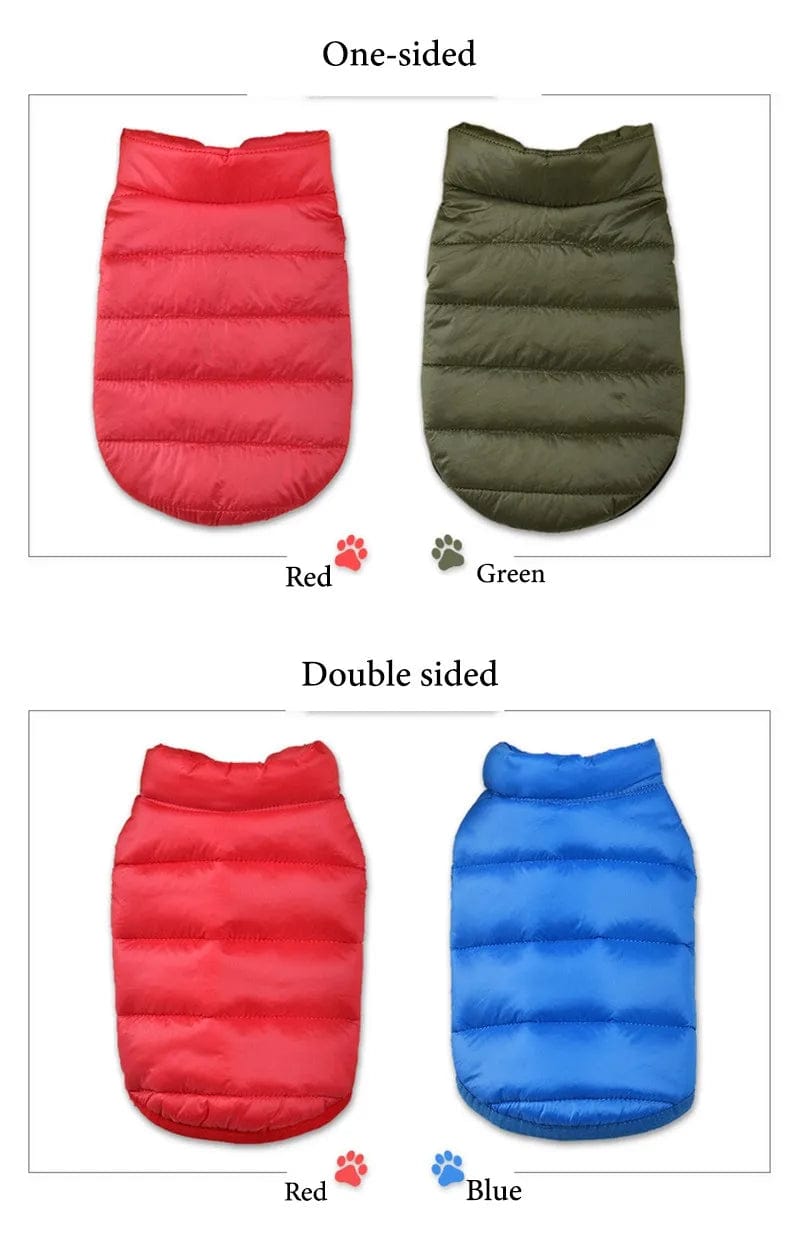 Double-Sided Dog Coat | Winter Warm Pet Vest for Small & Medium Dogs – Soft Puppy Clothes & Chihuahua Outfit