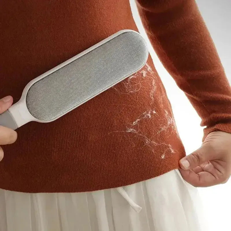 Double-Sided Pet Hair Remover Brush – Manual Lint Roller for Furniture, Car Seats & Clothing