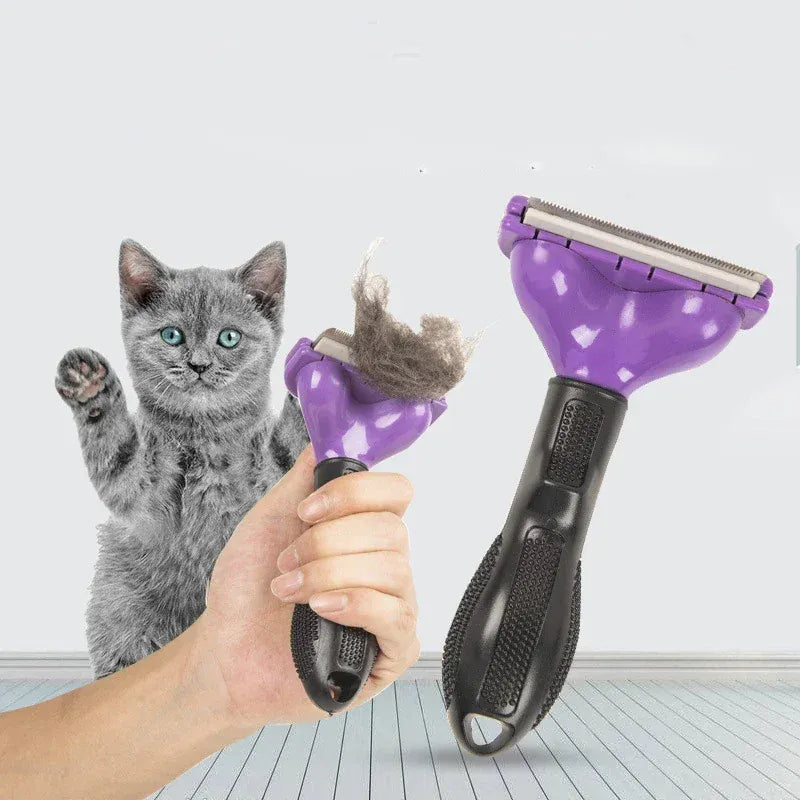 Dual-Sided Pet Grooming Brush - Hair Removal Comb for Cats & Dogs