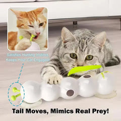 Electric Caterpillar Cat Toy | Motion-Activated Smart Sensor | Self-Running Feather Tail Toy for Indoor Cats | Boredom Relief Pet Toy