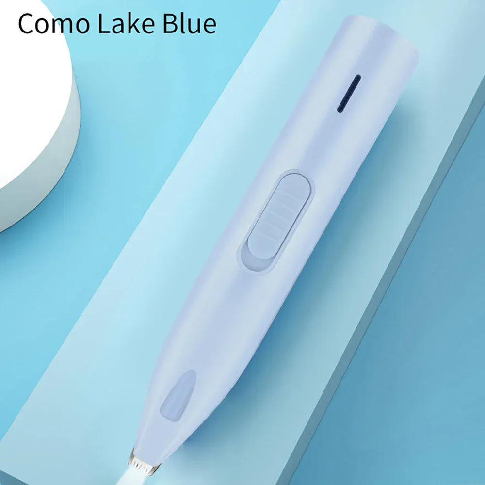 Electric Pet Grooming Kit - Silent Dog Cat Nail Trimmer with LED Light, Paw Hair Clipper & Ear/Nose Trimmer for Safe At-Home Grooming