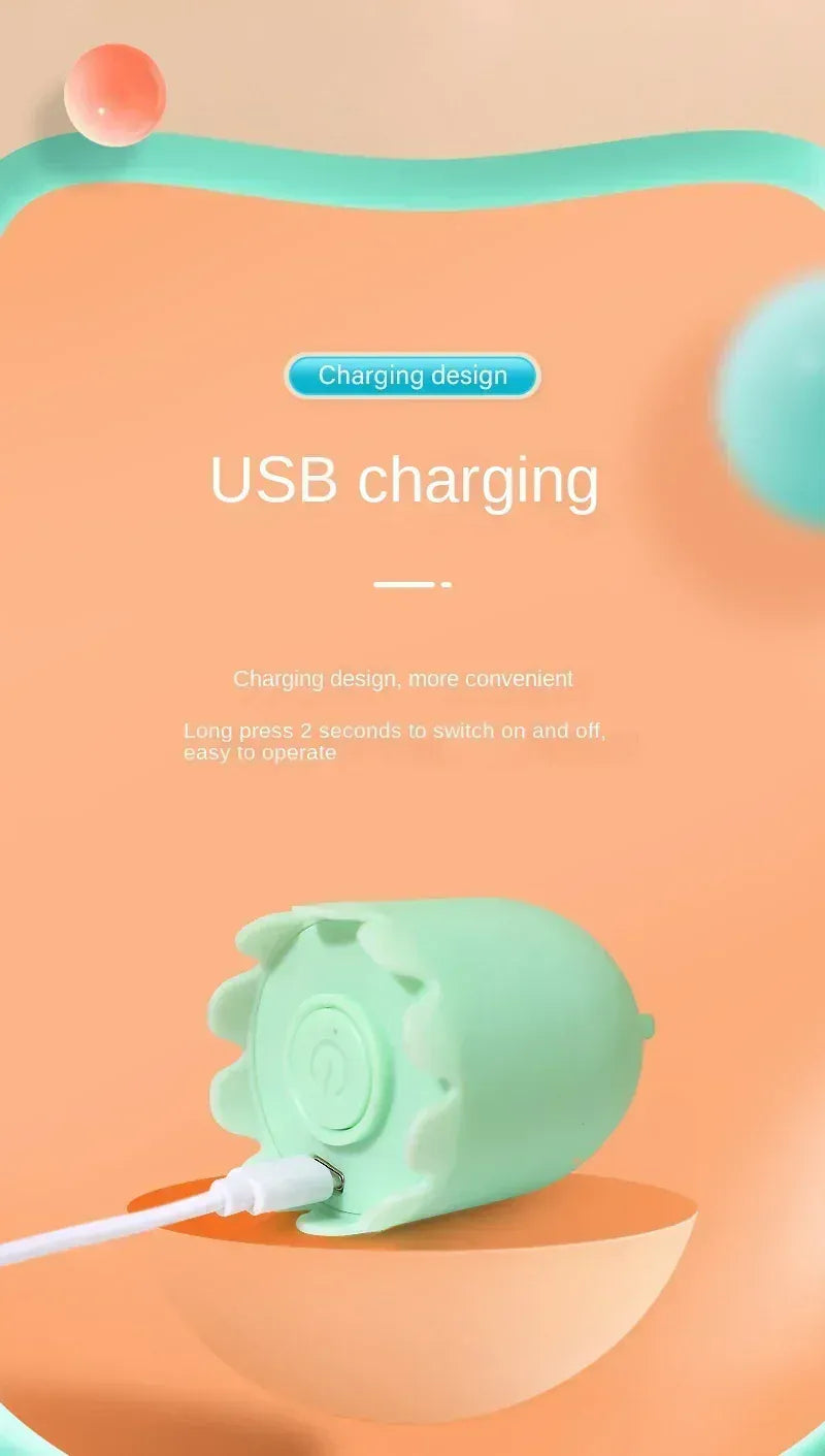 Electric Rolling Ball Cat Toy - Automatic Silicone Mouse Tail USB Charging