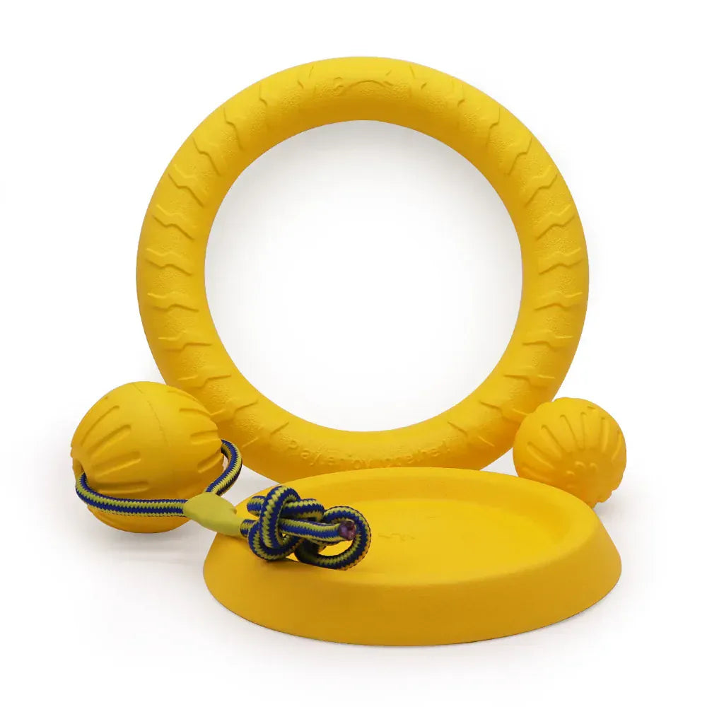 EVA Dog Ring Toy - Floating Chew Resistant Flyer & Puller